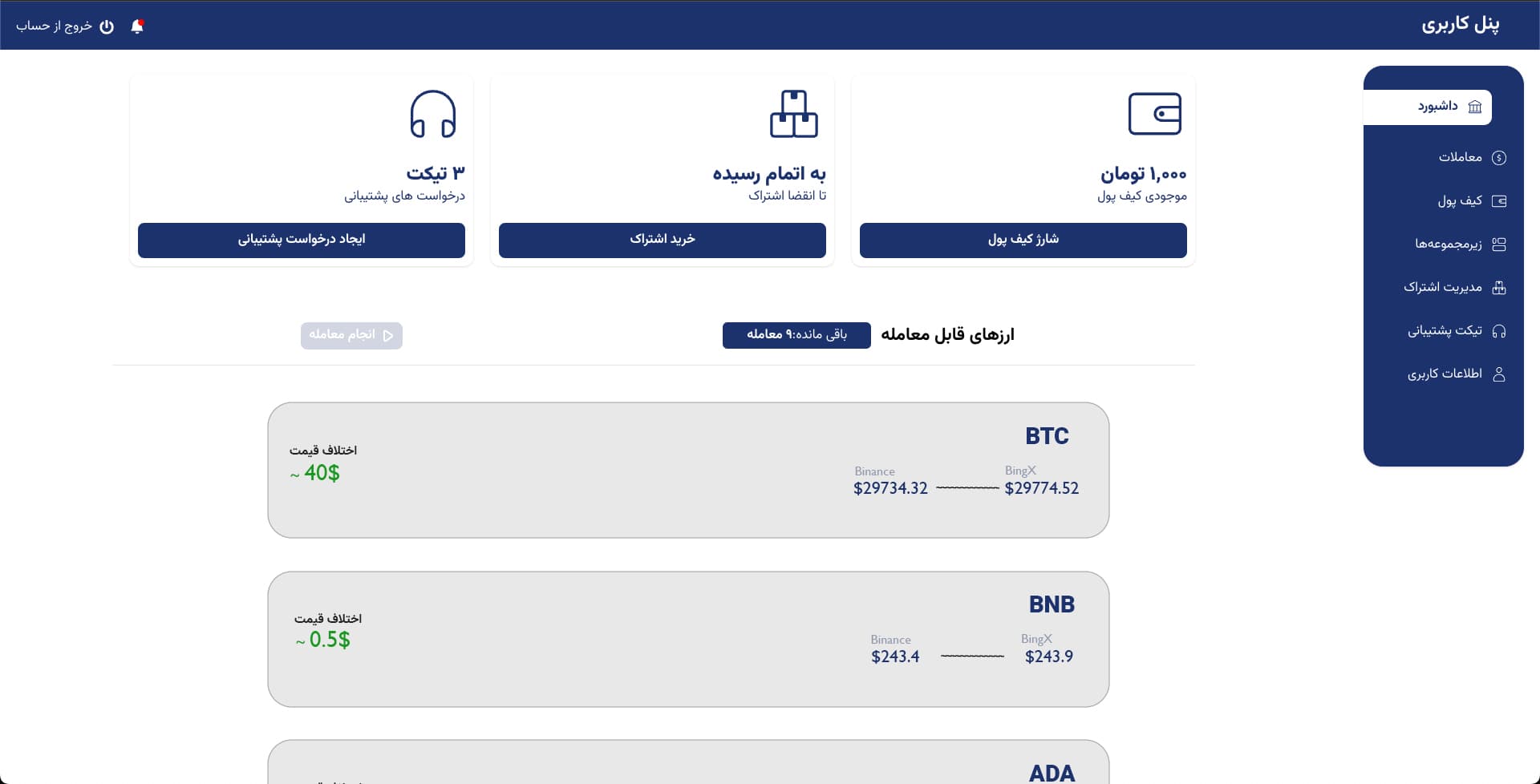 طراحی و ساخت پلتفرم آربیتراژ